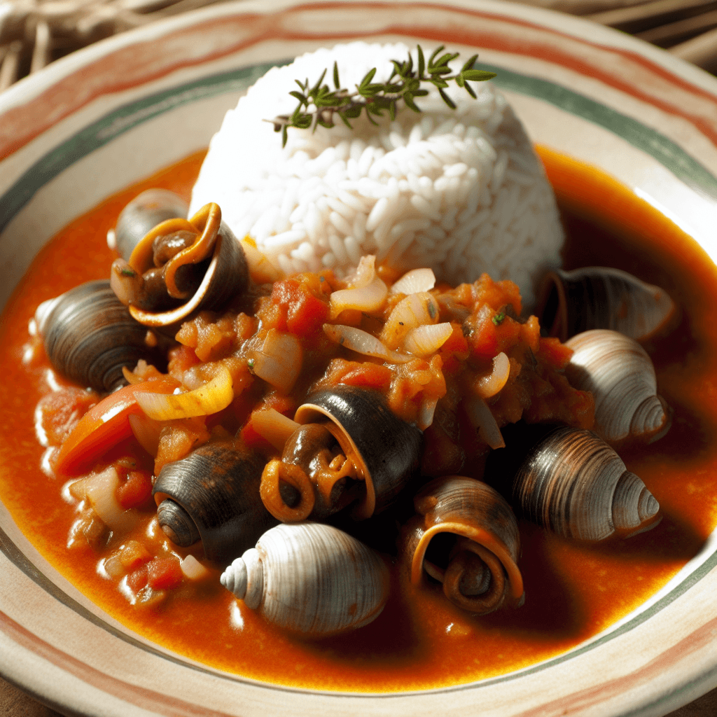 Guiso de Caracol Marino de Anguila