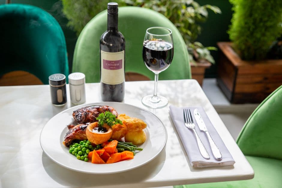 English Sunday Roast Beef with Yorkshire Pudding