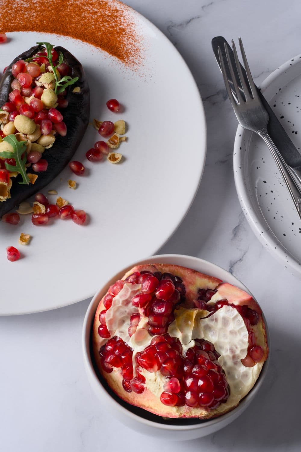 Pomegranate-Glazed Eggplant — Malouf-Inspired