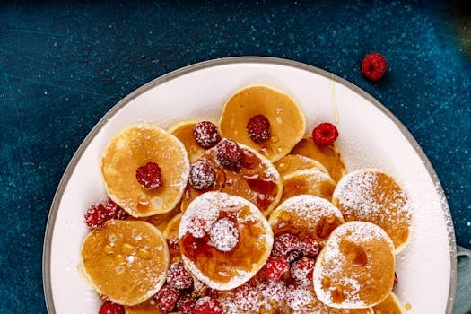 Tortitas de sagú de Papúa con sirope de azúcar de palma