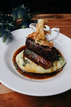 Bangers and Mash with Onion Gravy