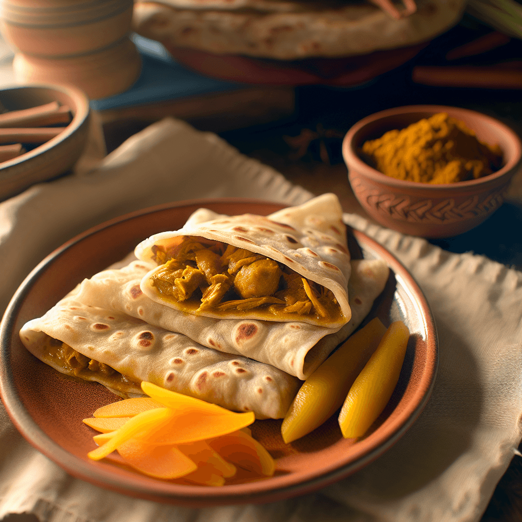 BVI Roti with Curry Chicken