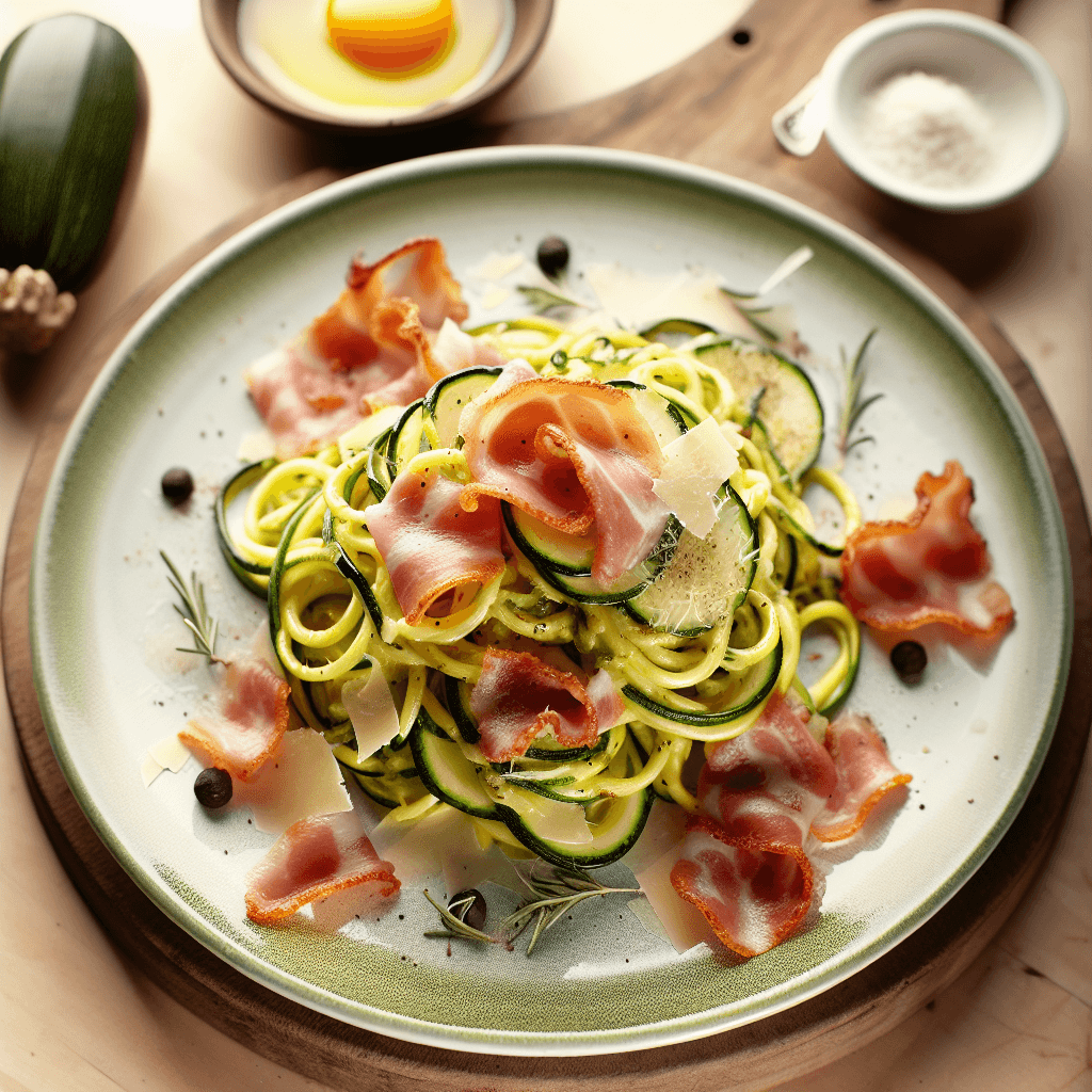 Zucchini Noodle Carbonara