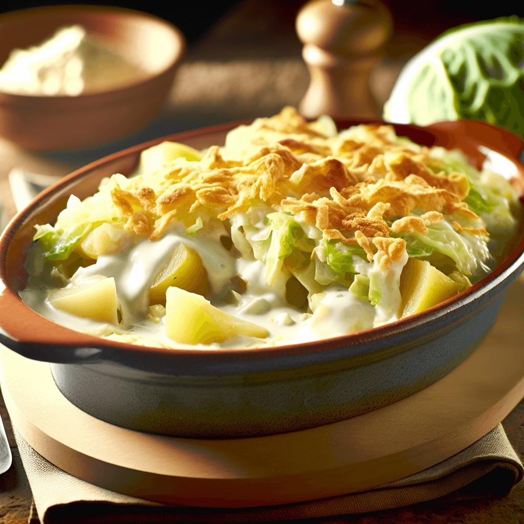 Jersey Cabbage and Potato Bake