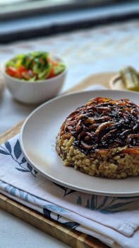 Freekeh with Caramelized Onions