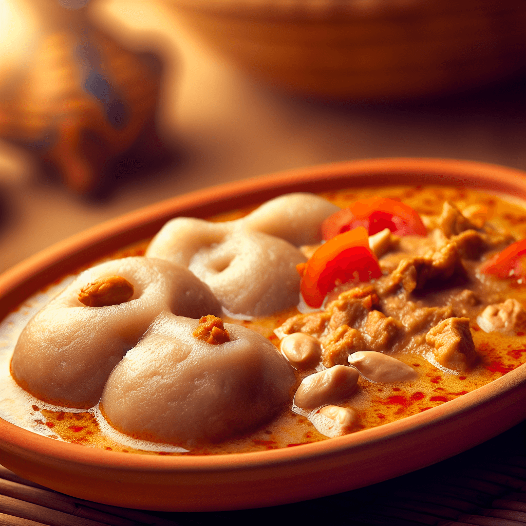Fufu with Peanut Soup
