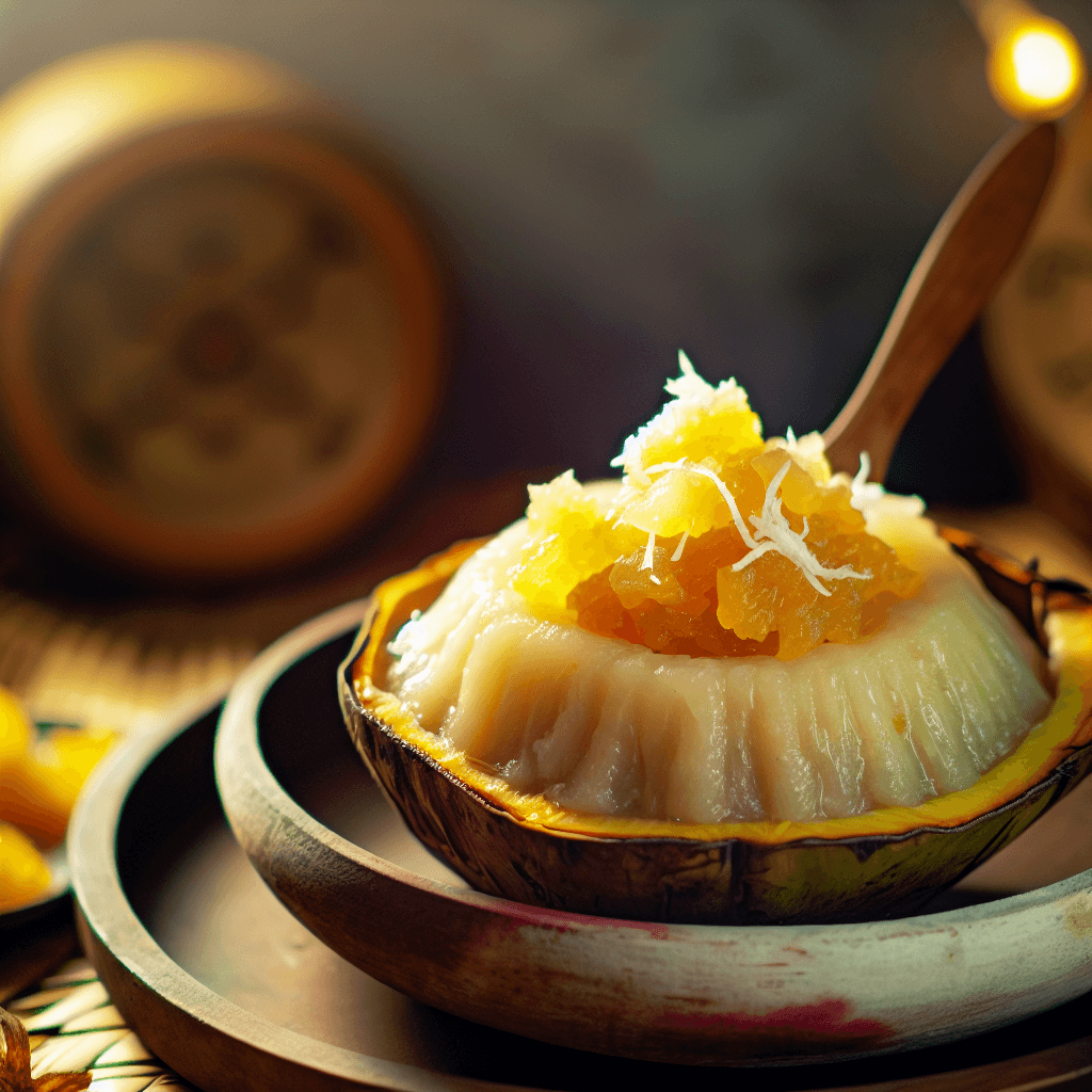 Wut (Breadfruit & Coconut Pudding)