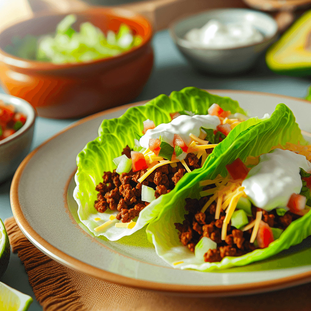 Keto Beef Tacos with Lettuce Wraps