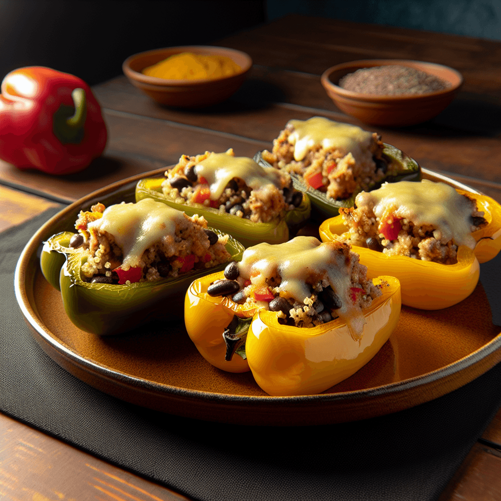 Turkey Quinoa Stuffed Peppers