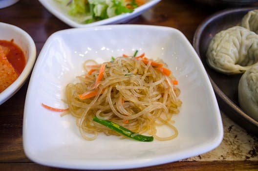 Japchae (Korean Glass Noodle Stir-Fry)