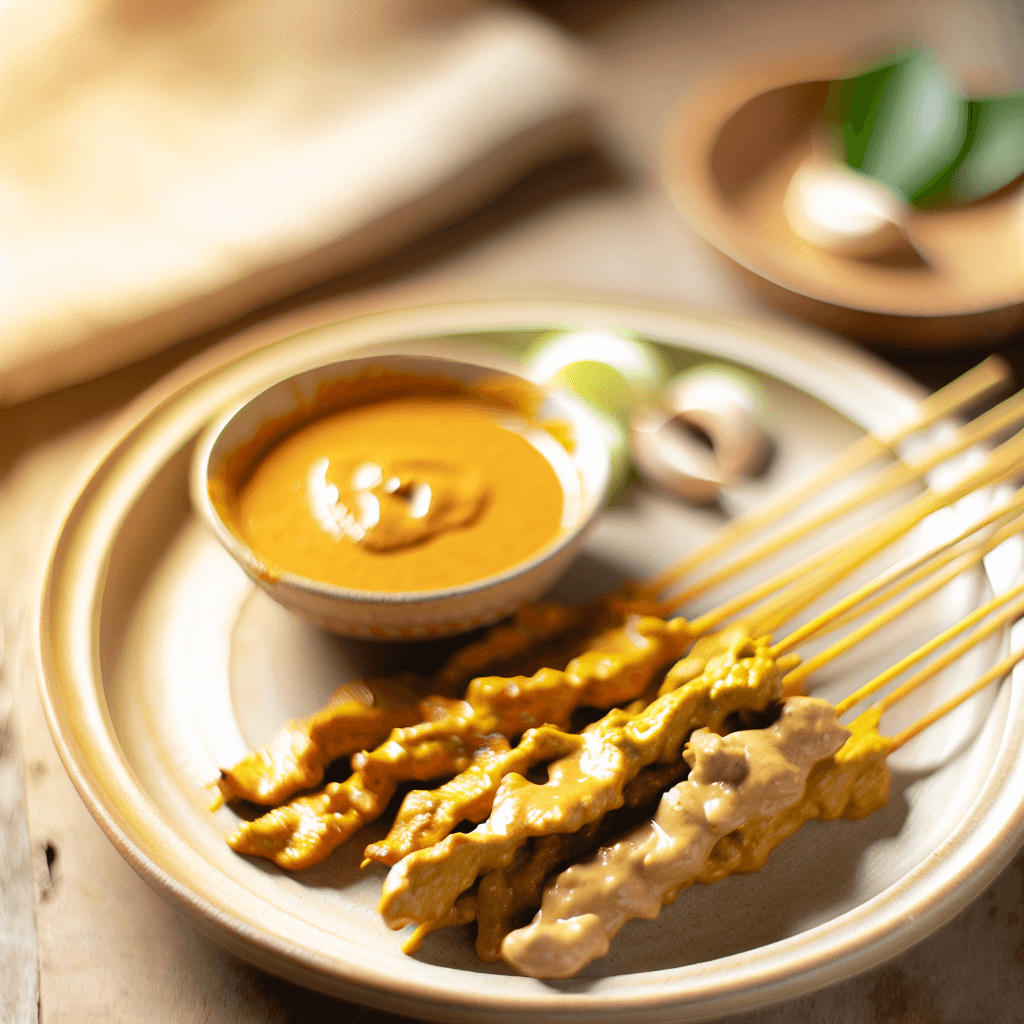 Chicken Satay with Peanut Sauce