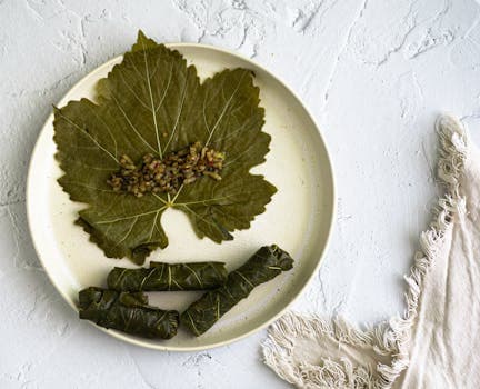 Dolma — Turkish Stuffed Grape Leaves with Rice