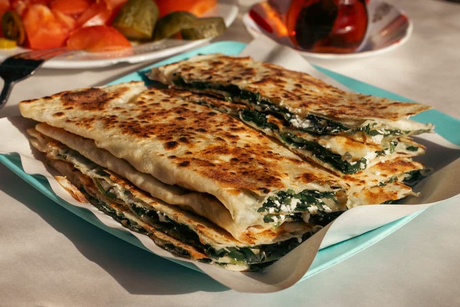 Turkish Börek with Cheese and Spinach